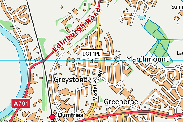 DG1 1PL map - OS VectorMap District (Ordnance Survey)