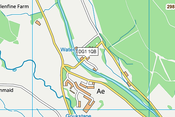 DG1 1QB map - OS VectorMap District (Ordnance Survey)