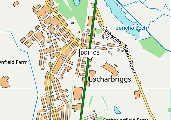 DG1 1QE map - OS VectorMap District (Ordnance Survey)