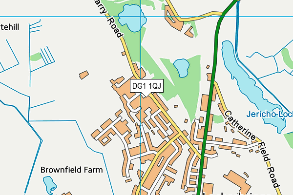 DG1 1QJ map - OS VectorMap District (Ordnance Survey)