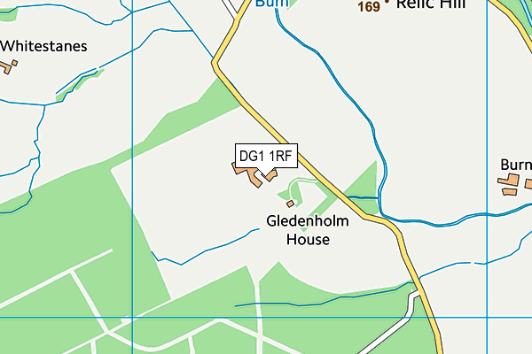 DG1 1RF map - OS VectorMap District (Ordnance Survey)