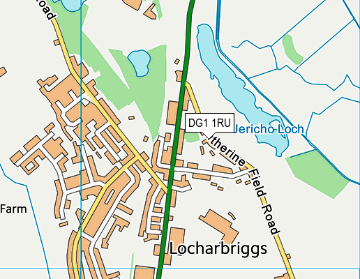 DG1 1RU map - OS VectorMap District (Ordnance Survey)