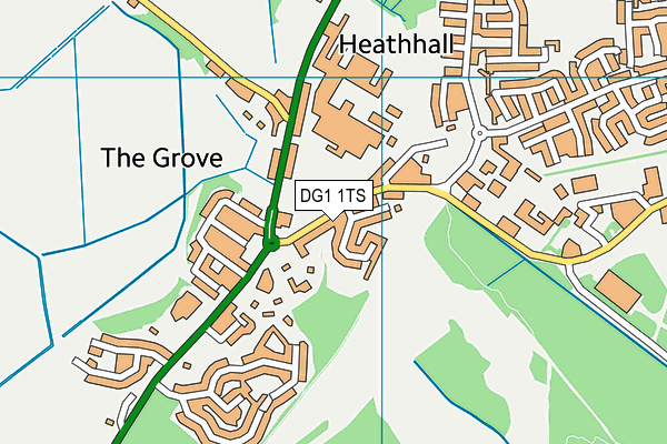 DG1 1TS map - OS VectorMap District (Ordnance Survey)