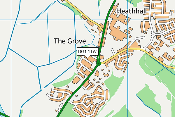 DG1 1TW map - OS VectorMap District (Ordnance Survey)