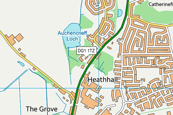 DG1 1TZ map - OS VectorMap District (Ordnance Survey)