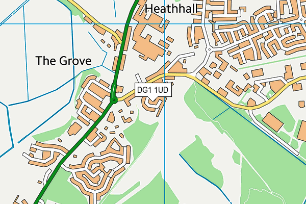 DG1 1UD map - OS VectorMap District (Ordnance Survey)