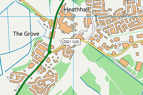 DG1 1UG map - OS VectorMap District (Ordnance Survey)