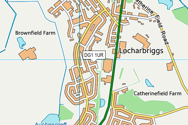 DG1 1UR map - OS VectorMap District (Ordnance Survey)