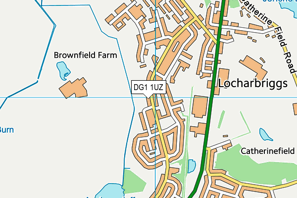 DG1 1UZ map - OS VectorMap District (Ordnance Survey)