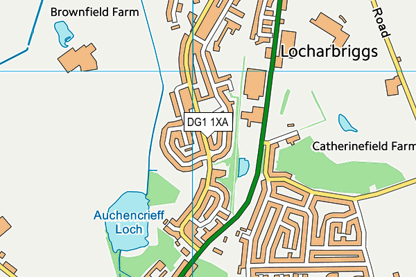 DG1 1XA map - OS VectorMap District (Ordnance Survey)