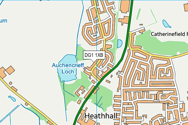 DG1 1XB map - OS VectorMap District (Ordnance Survey)