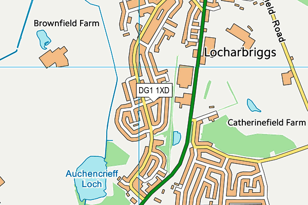 DG1 1XD map - OS VectorMap District (Ordnance Survey)