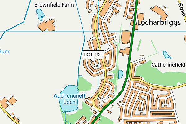 DG1 1XG map - OS VectorMap District (Ordnance Survey)