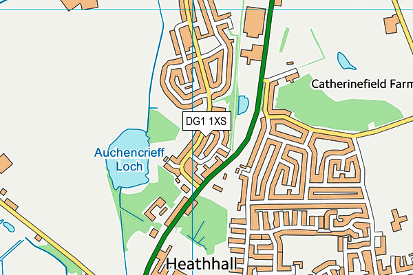 DG1 1XS map - OS VectorMap District (Ordnance Survey)