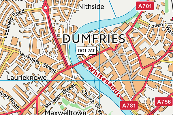 DG1 2AT map - OS VectorMap District (Ordnance Survey)