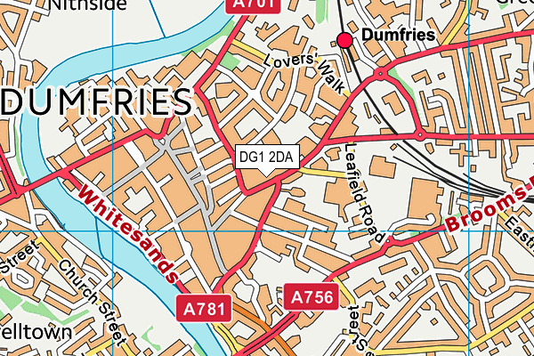 DG1 2DA map - OS VectorMap District (Ordnance Survey)