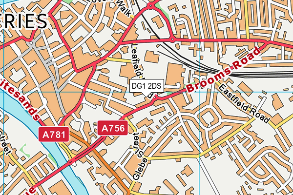 DG1 2DS map - OS VectorMap District (Ordnance Survey)