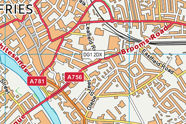 DG1 2DX map - OS VectorMap District (Ordnance Survey)