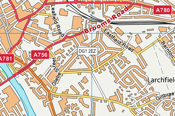 DG1 2EZ map - OS VectorMap District (Ordnance Survey)