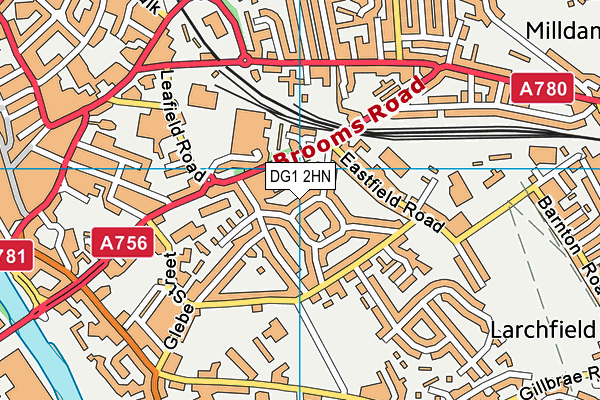 DG1 2HN map - OS VectorMap District (Ordnance Survey)