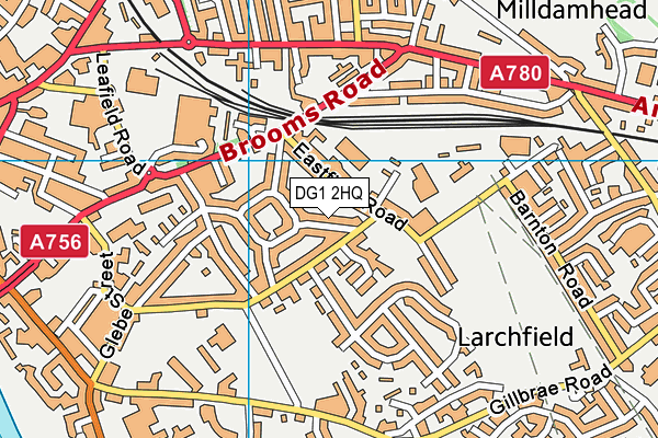 DG1 2HQ map - OS VectorMap District (Ordnance Survey)