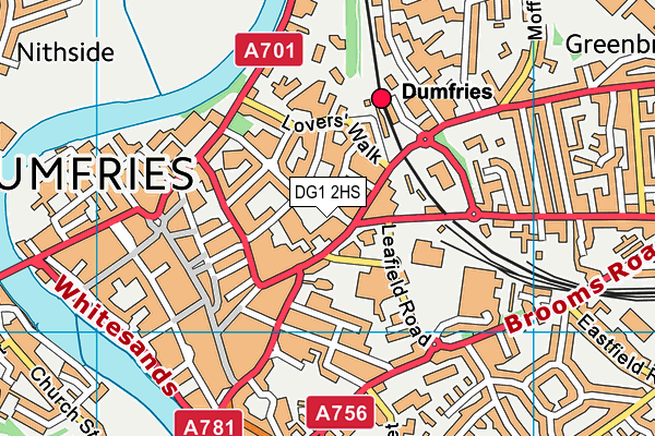 DG1 2HS map - OS VectorMap District (Ordnance Survey)