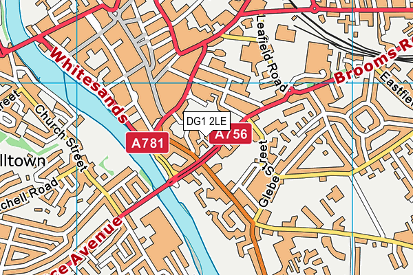 DG1 2LE map - OS VectorMap District (Ordnance Survey)