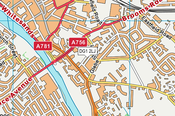 DG1 2LJ map - OS VectorMap District (Ordnance Survey)