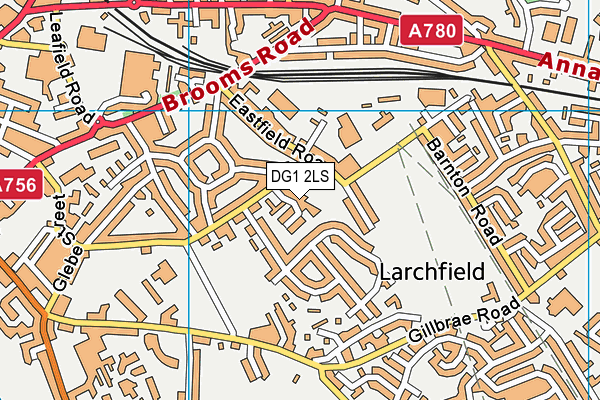 DG1 2LS map - OS VectorMap District (Ordnance Survey)
