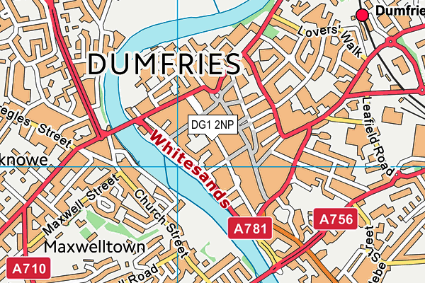 Map of ALPHA TAXIS DUMFRIES LTD at district scale