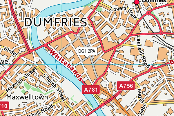 DG1 2PA map - OS VectorMap District (Ordnance Survey)