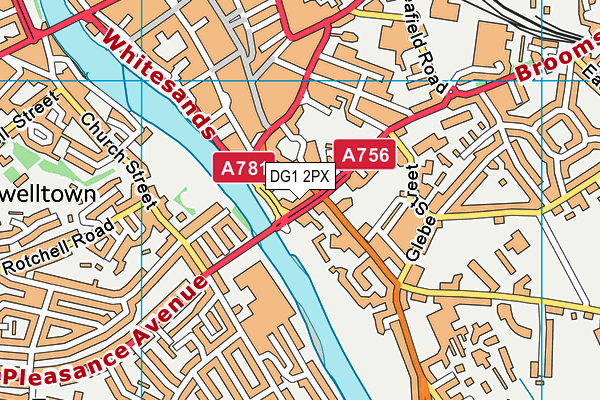 DG1 2PX map - OS VectorMap District (Ordnance Survey)
