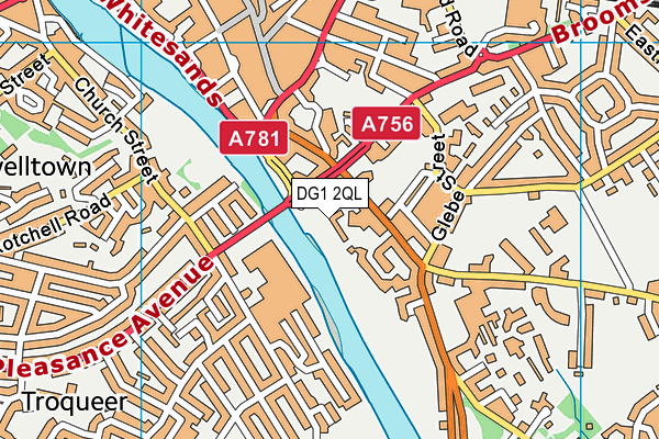 DG1 2QL map - OS VectorMap District (Ordnance Survey)
