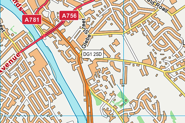 DG1 2SD map - OS VectorMap District (Ordnance Survey)