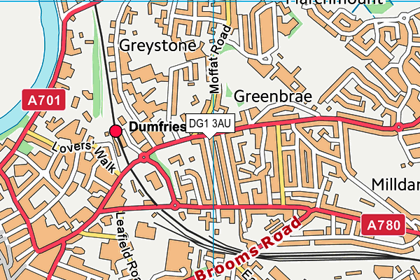 DG1 3AU map - OS VectorMap District (Ordnance Survey)