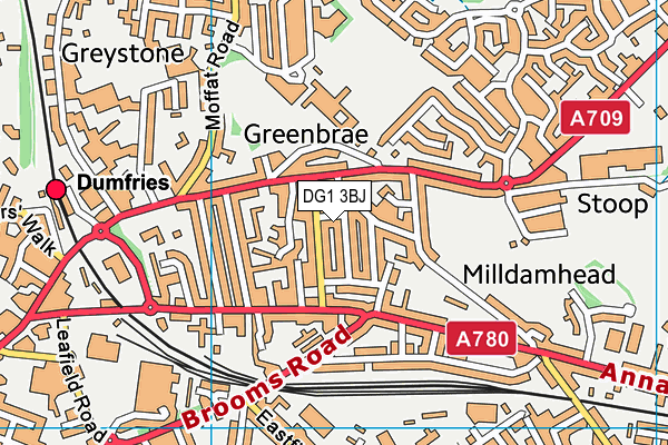 DG1 3BJ map - OS VectorMap District (Ordnance Survey)