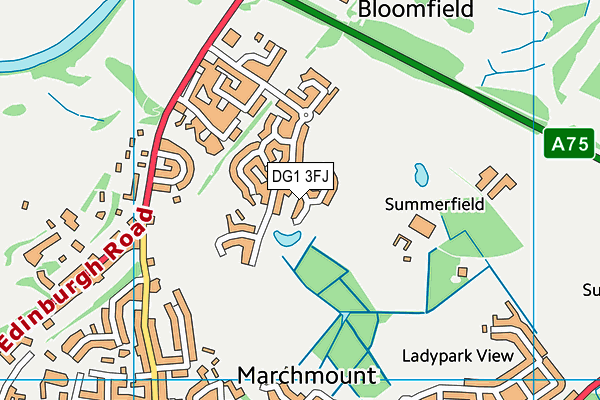 DG1 3FJ map - OS VectorMap District (Ordnance Survey)