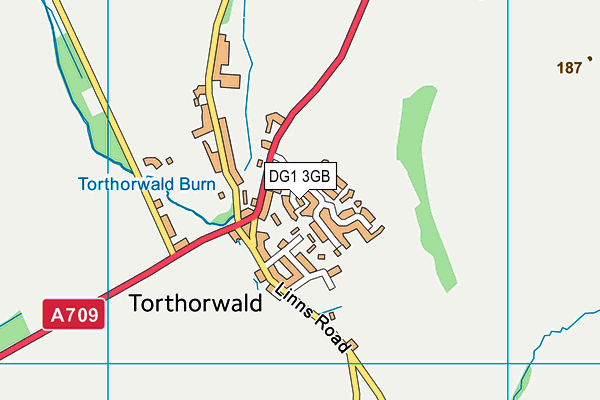 DG1 3GB map - OS VectorMap District (Ordnance Survey)