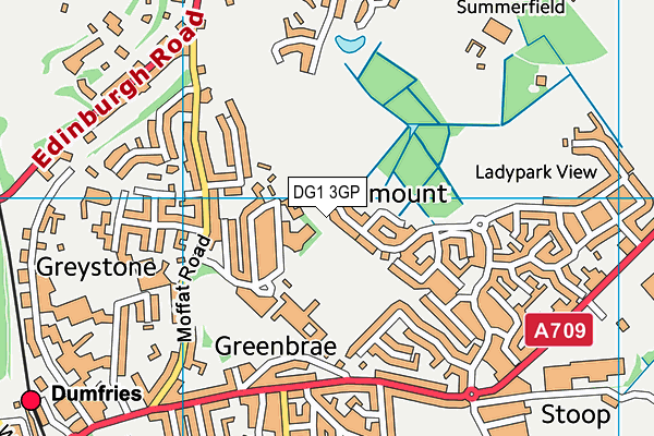 DG1 3GP map - OS VectorMap District (Ordnance Survey)