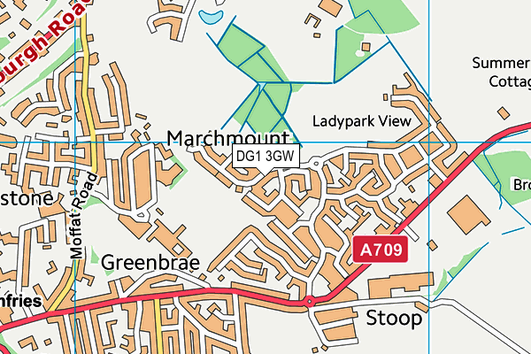 DG1 3GW map - OS VectorMap District (Ordnance Survey)