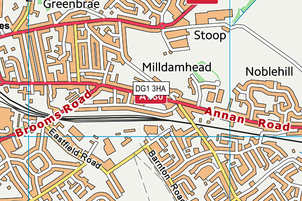 DG1 3HA map - OS VectorMap District (Ordnance Survey)