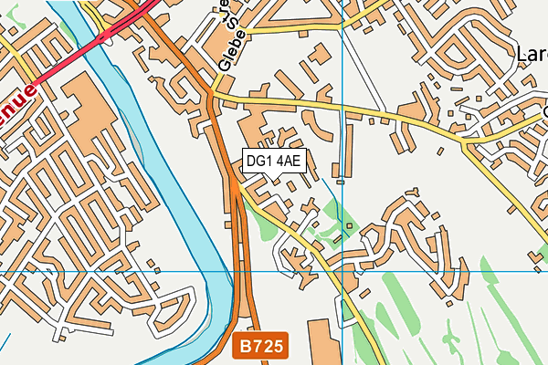 DG1 4AE map - OS VectorMap District (Ordnance Survey)