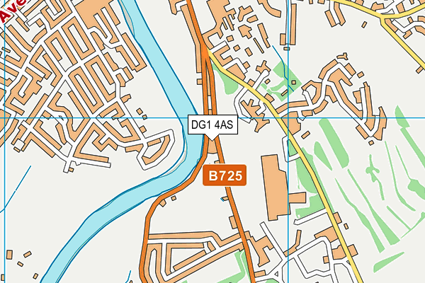 DG1 4AS map - OS VectorMap District (Ordnance Survey)