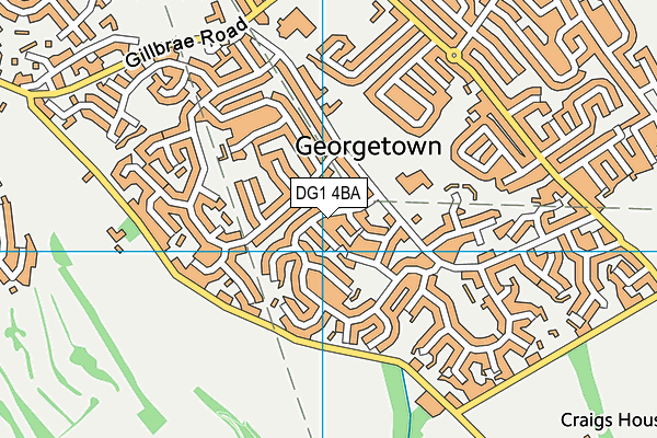 DG1 4BA map - OS VectorMap District (Ordnance Survey)