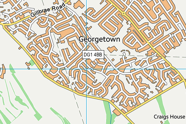 DG1 4BB map - OS VectorMap District (Ordnance Survey)