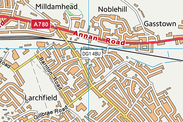 DG1 4BU map - OS VectorMap District (Ordnance Survey)