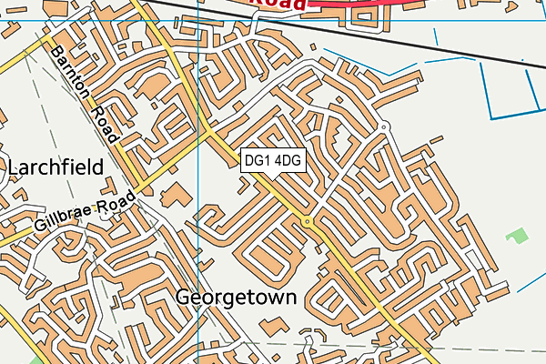 DG1 4DG map - OS VectorMap District (Ordnance Survey)