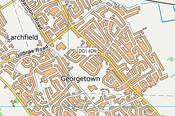 DG1 4DN map - OS VectorMap District (Ordnance Survey)