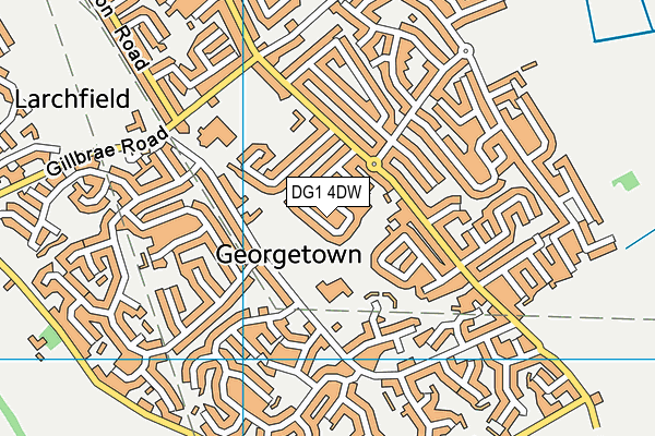 DG1 4DW map - OS VectorMap District (Ordnance Survey)