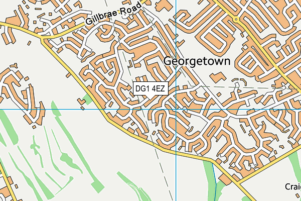 DG1 4EZ map - OS VectorMap District (Ordnance Survey)